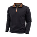 FX Fusion 1/4 Zip Mock Neck Sweater Luxury Cashmere Poly/Cashmere/Acrylic/Silk/Spandex Black Color 10090
