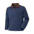 FX Fusion 1/4 Zip Mock Neck Sweater Luxury Cashmere Poly/Cashmere/Acrylic/Silk/Spandex Navy Color 10090