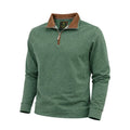 FX Fusion 1/4 Zip Mock Neck Sweater Luxury Cashmere Poly/Cashmere/Acrylic/Silk/Spandex Forrest/Pine Green Color 10090