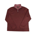 FX Fusion Reversible Micro Dot 1/4 Zip Mock Neck Sweater 92%Poly/8%Spandex-Wine-10092