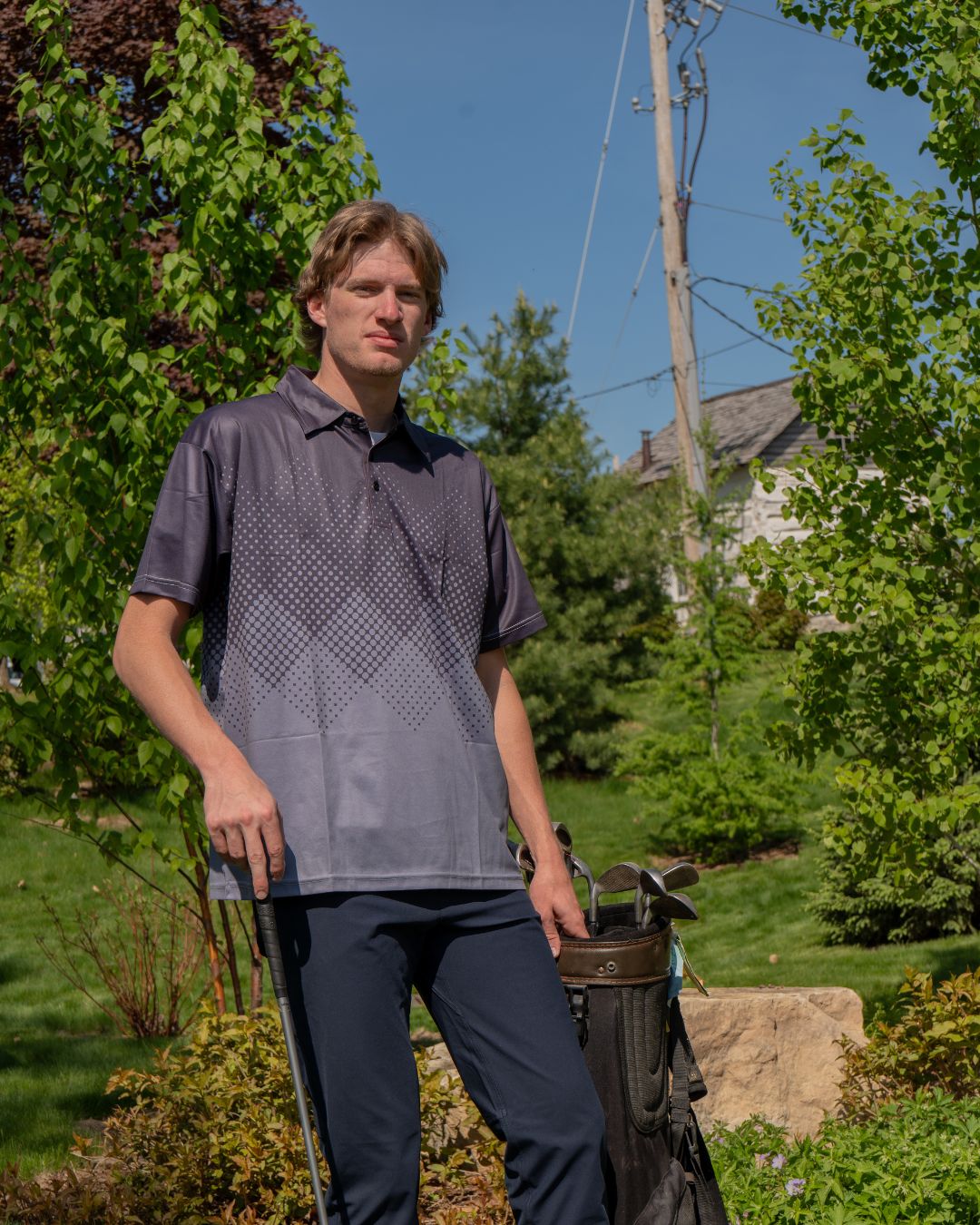Big & Tall - Dri-Wize™ Pro - Diagonal Dot Polo Shirts