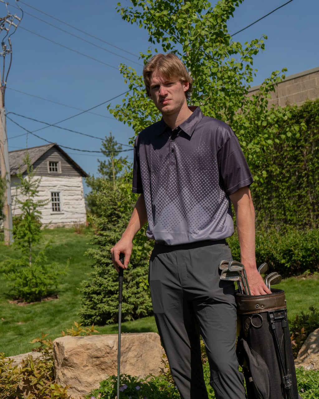 Big & Tall - Dri-Wize™ Pro - Diagonal Dot Polo Shirts