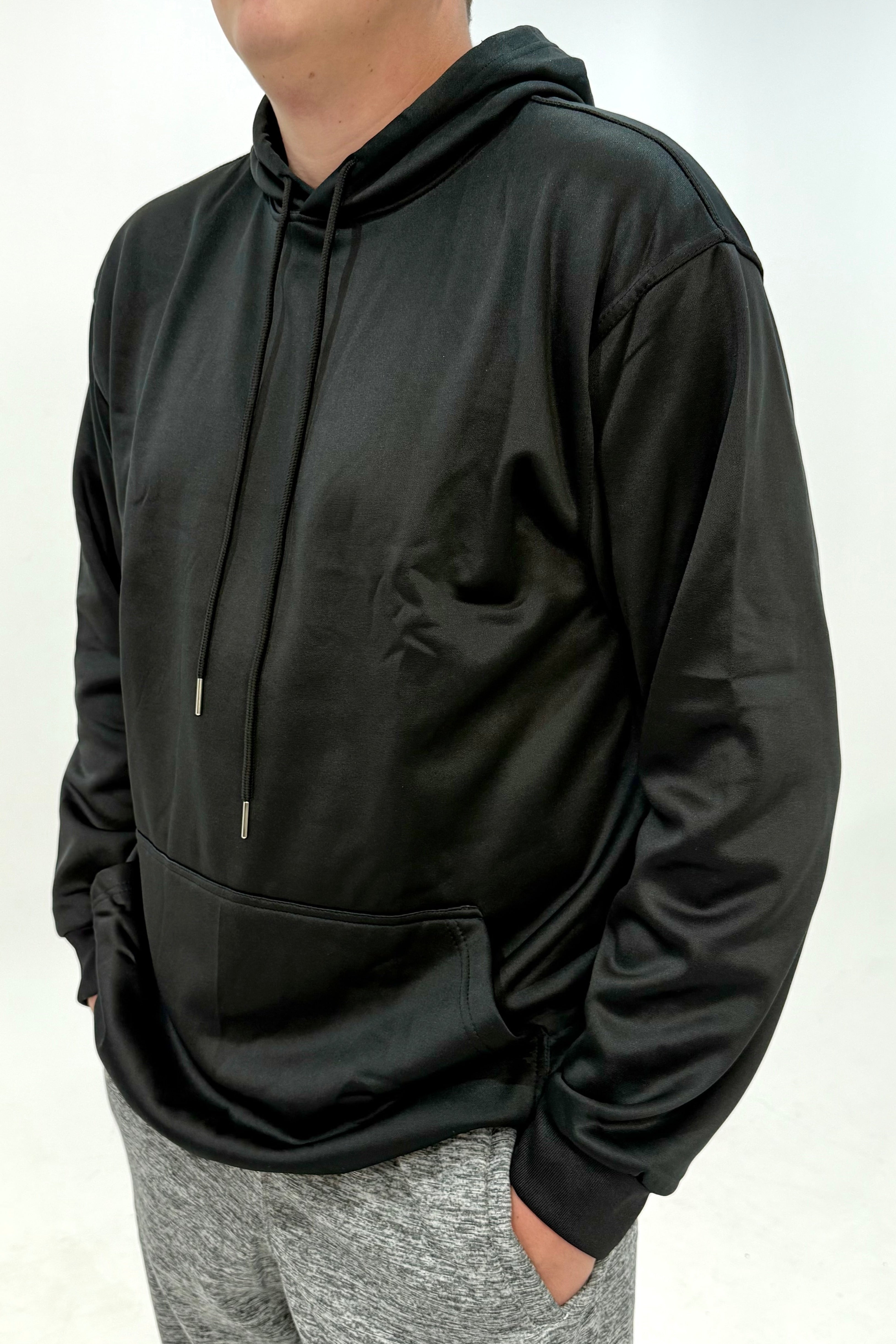Big & Tall - Polar Plush Fashion Fleece - Pullover Hoodie Black