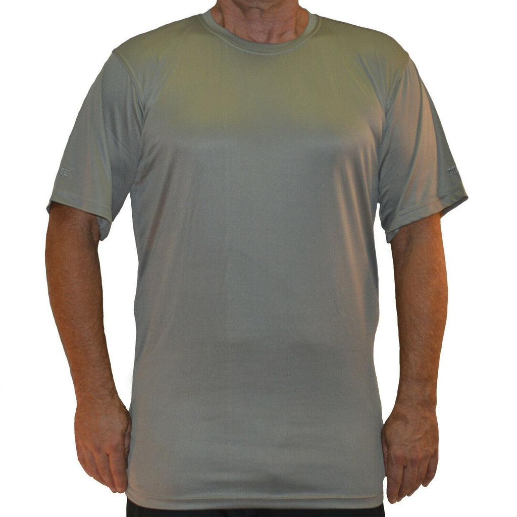 Big & Tall - DriWize™ Birdseye Mesh - Crewneck Shirt - Short Sleeve - light grey