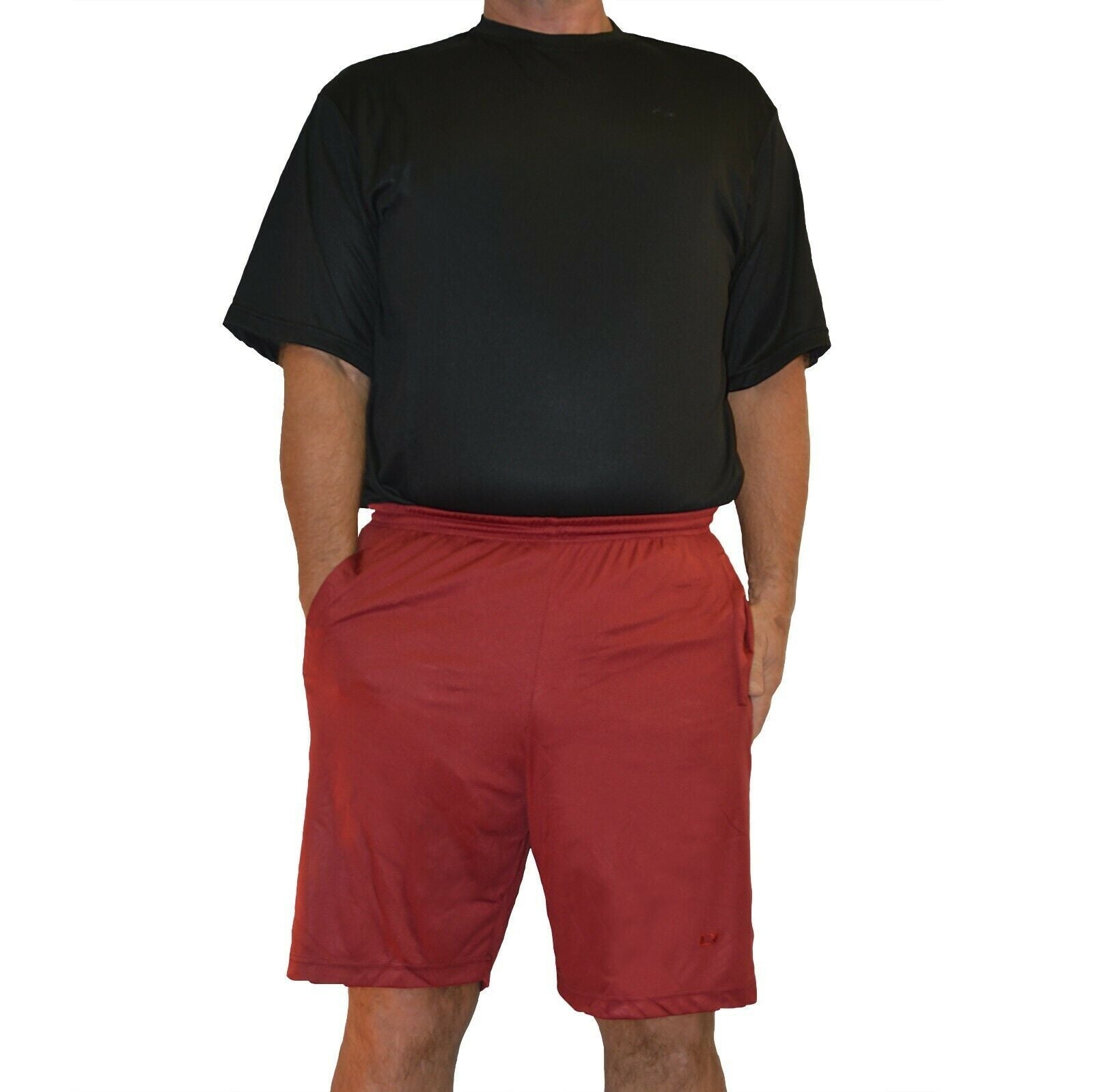 Big & Tall - Dri-Wize™ Birdseye Mesh - Shorts - burgundy