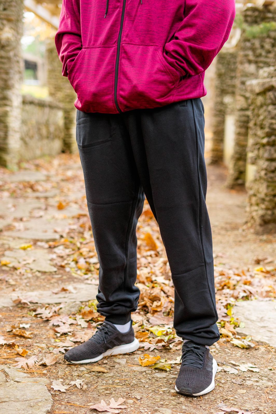 Big & Tall - Performance Fleece  - Banded Bottom Pant (Tall Man Cut - 38" length) - black