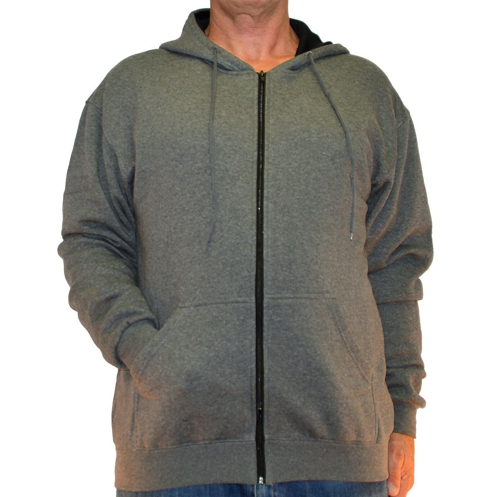 Big & Tall - Performance Fleece - Full Zipper Hoodie - light grey