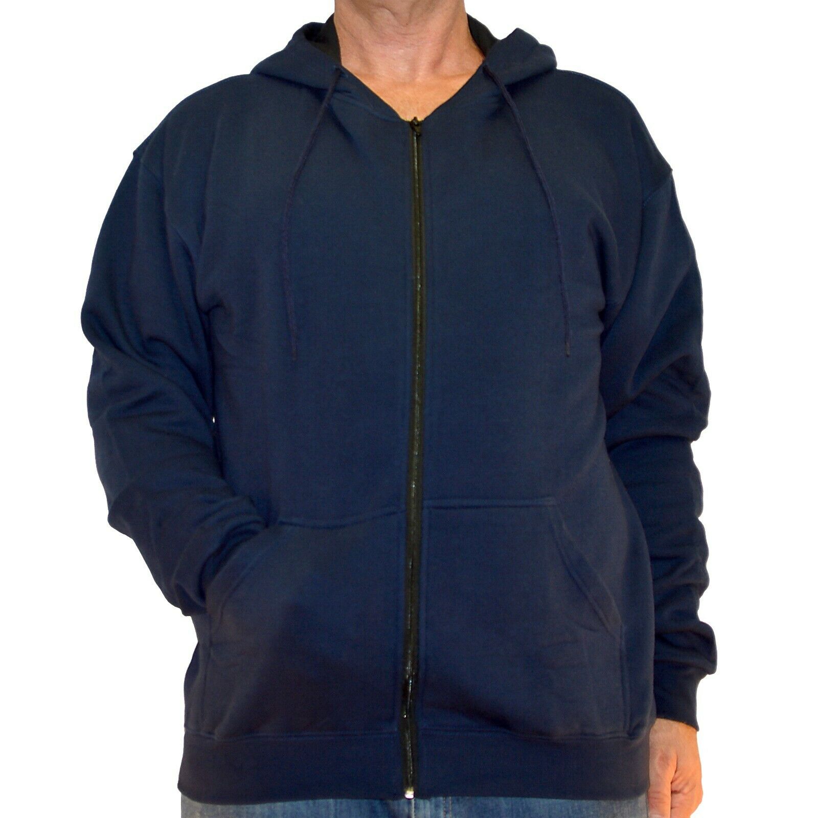 Big & Tall - Performance Fleece - Full Zipper Hoodie - navy