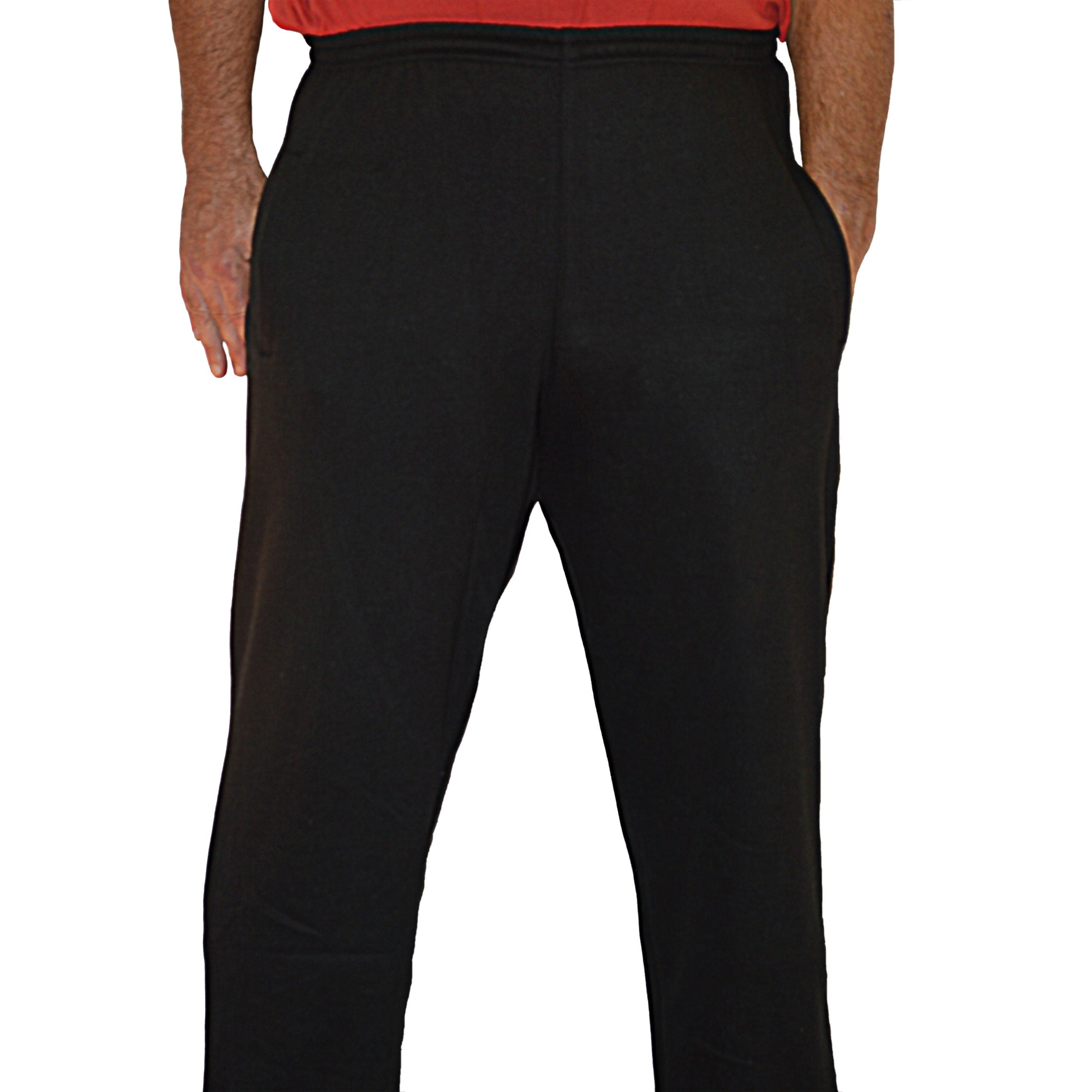 Big & Tall - Performance Fleece  - Open Bottom Pant (Big Man Cut - 32" or 29" length) - black