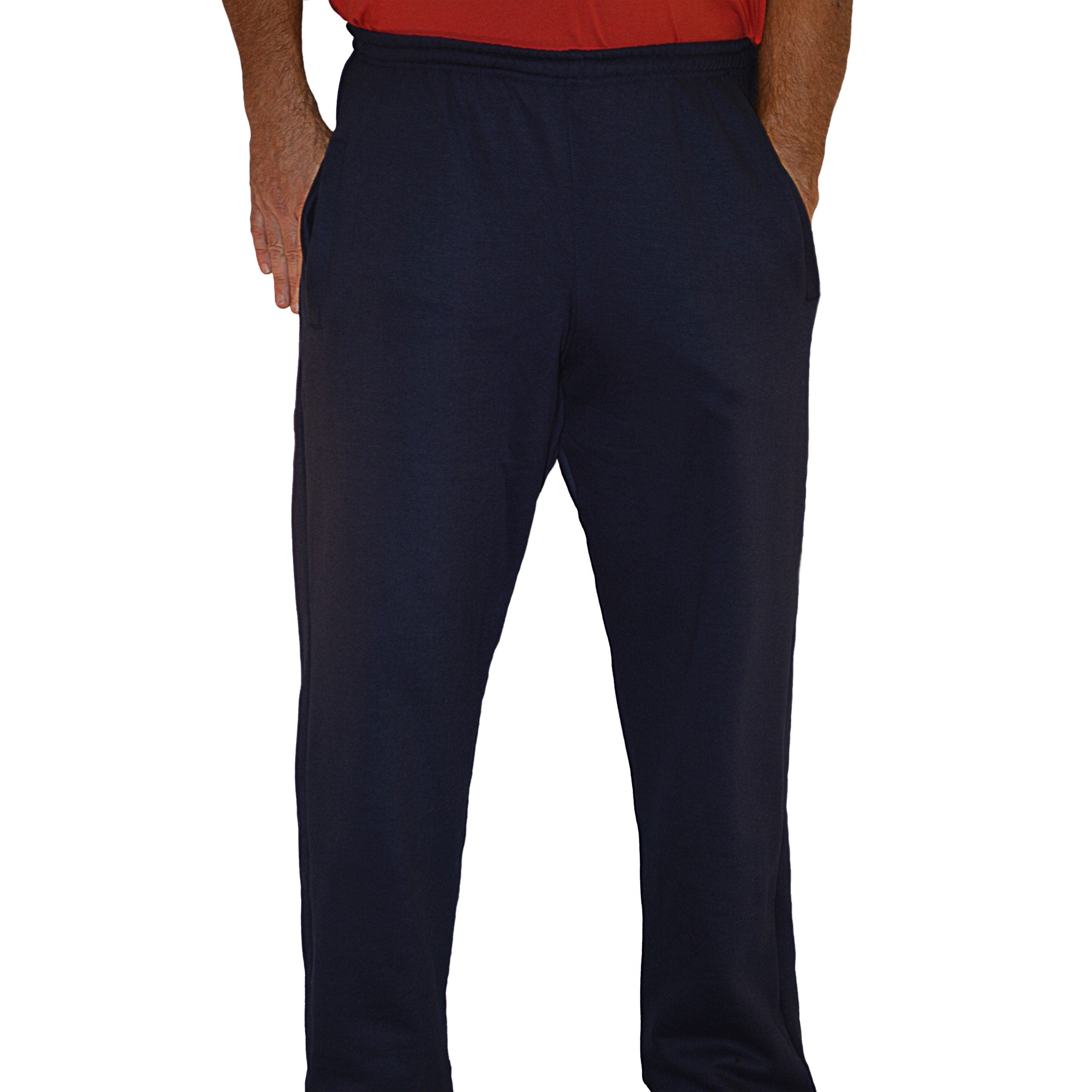 Big & Tall - Performance Fleece  - Open Bottom Pant (Big Man Cut - 32" or 29" length) - navy