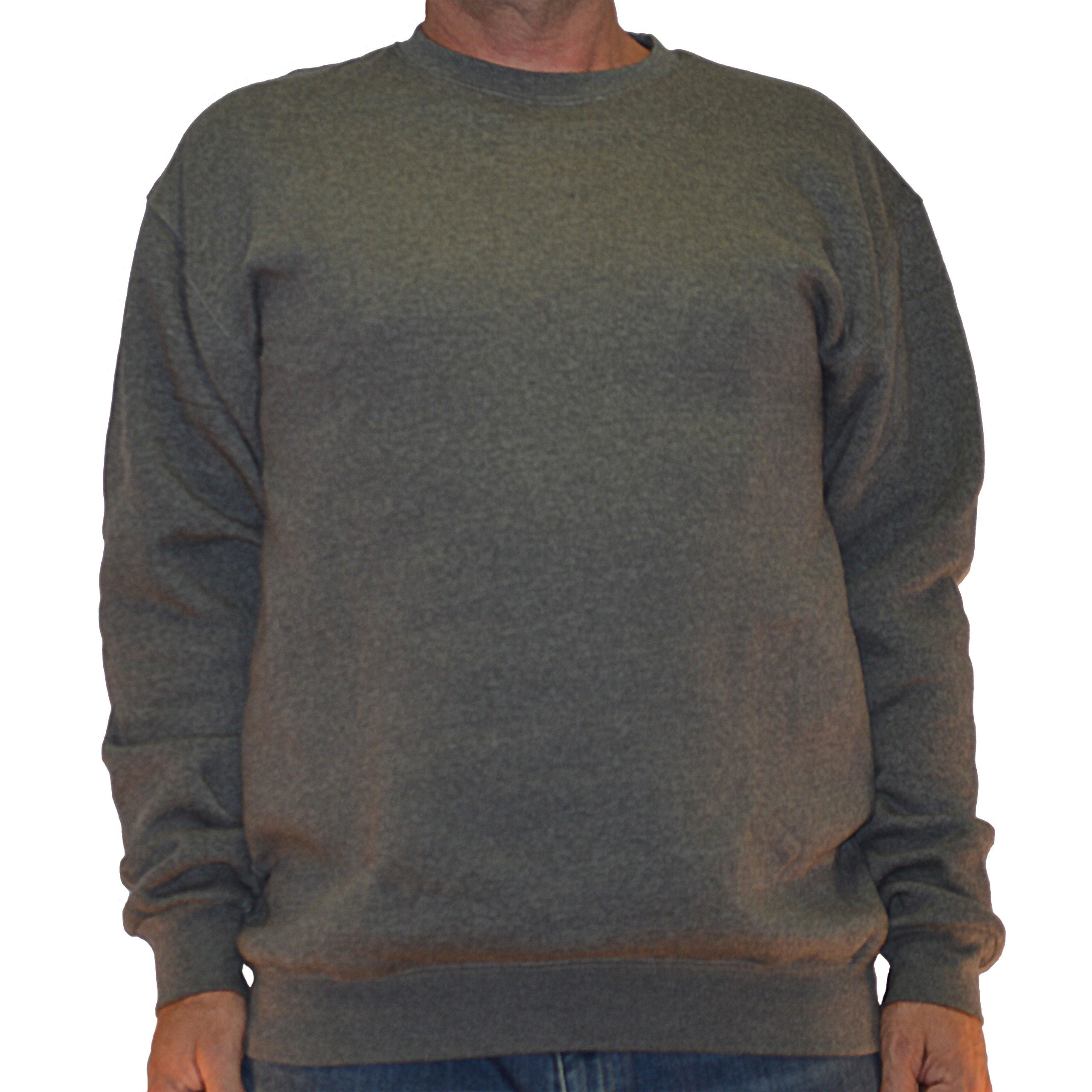Big & Tall - Performance Fleece - Pullover Crewneck Sweatshirt - charcoal grey