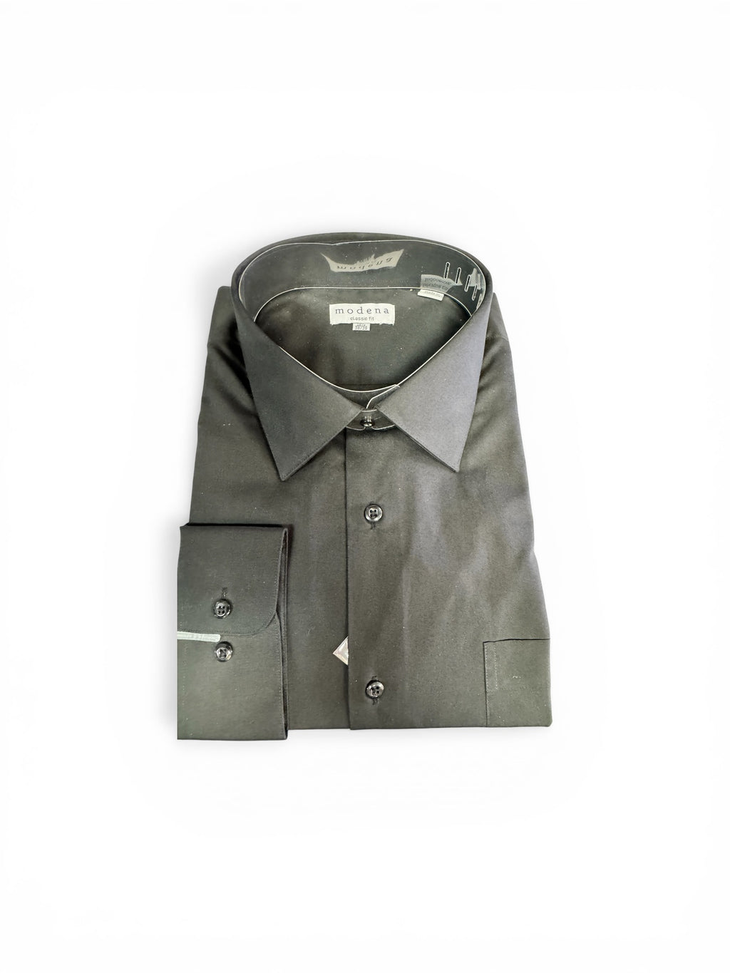 black dress shirt folded