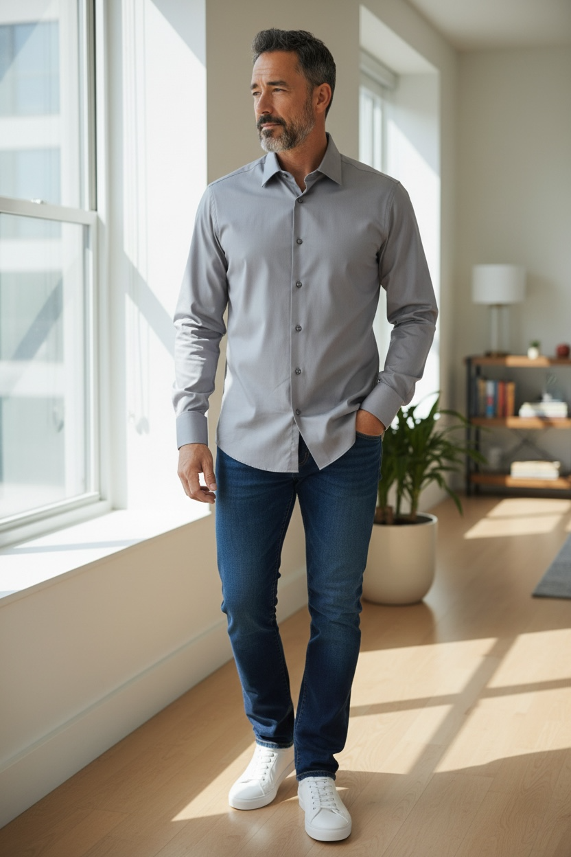 charcoal dress shirt