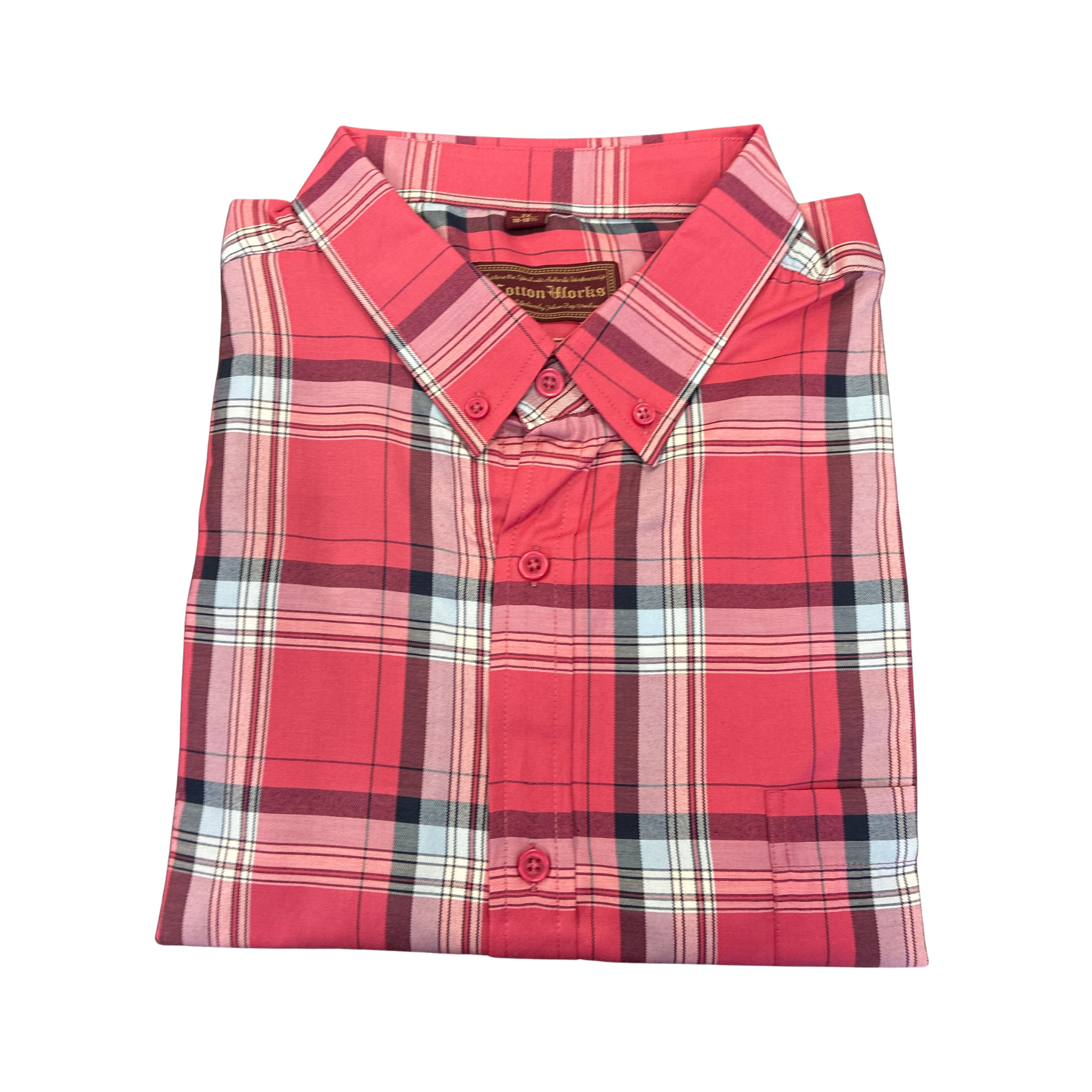 Cotton Works - S/S Sports Shirt - Plaid