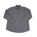 FX Fusion Long Sleeve Cotton 60%/Poly 40% Single Pocket Twill Check Blue/Multi D10005
