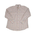 FX Fusion Long Sleeve Cotton 60%/Poly 40% Single Pocket Twill Check Orange/Multi D10007