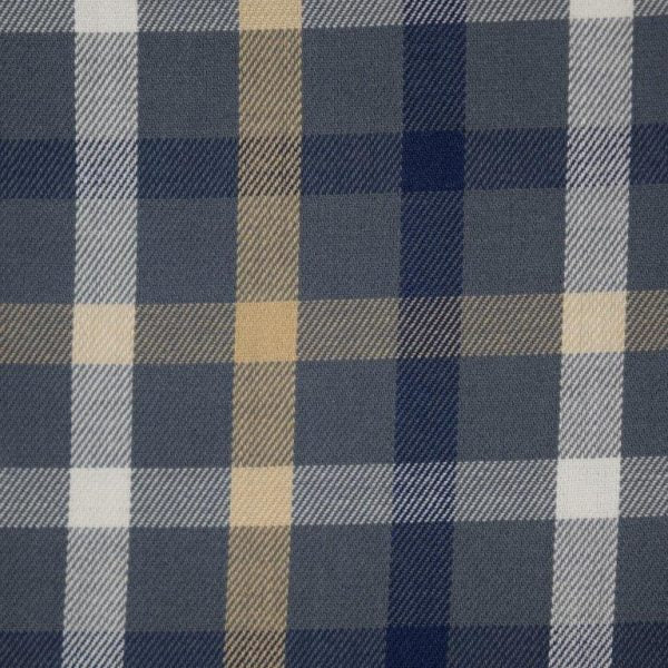 FX Fusion Long Sleeve Cotton 60%/Poly 40% Single Pocket Twill Check Grey/Multi D10011