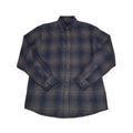 FX Fusion Long Sleeve Cotton 60%/Poly 40% Single Pocket Refined Dress Flannel Ombre Allover Indigo/Brown FW10014