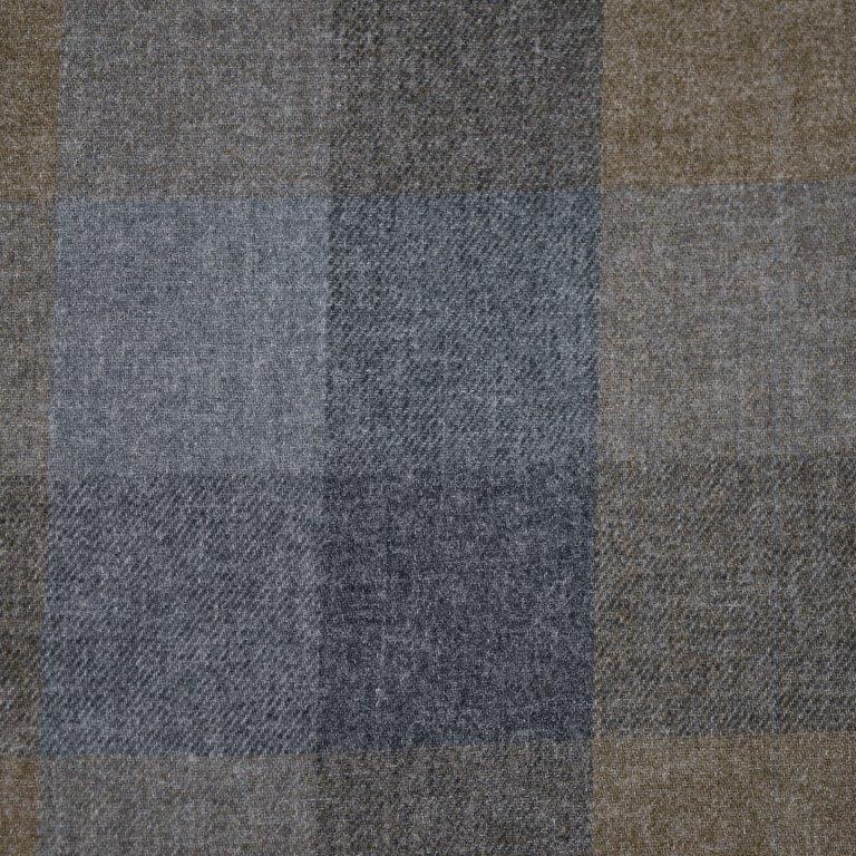 FX Fusion Long Sleeve Cotton 60%/Poly 40% Single Pocket Large Check Grey/Brown FW10016