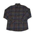 FX Fusion Long Sleeve Cotton 60%/Poly 40% Single Pocket Large Check Grey/Brown FW10016