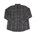 FX Fusion Long Sleeve Cotton 60%/Poly 40% Single Pocket Plaid Grey/Blue Multi FW10017