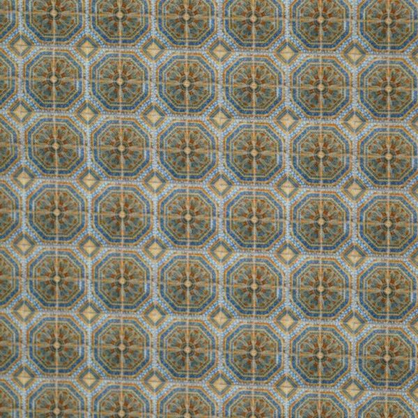 FX Fusion Long Sleeve Stretch Non-Pocket Medallion Print - Gold/Blue FW10031