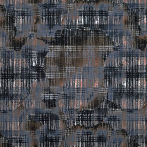 FX Fusion Long Sleeve Stretch Non-Pocket Random Crossed Lines Print Grey/Brown/Multi FW12024