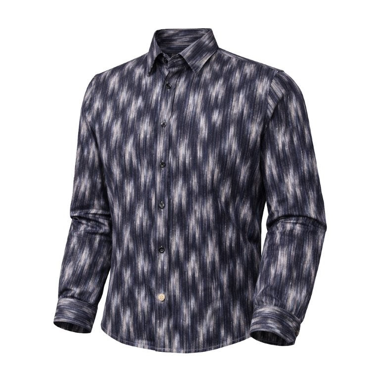 FX Fusion Long Sleeve Stretch Non-Pocket Faded Brush Stroke Print Black/Tan FW12027