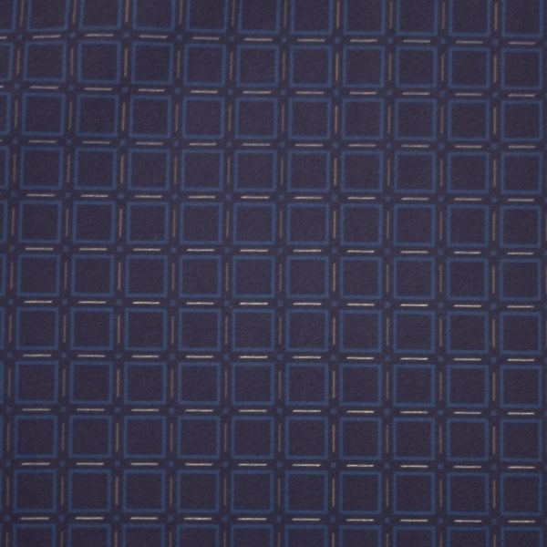 FX Fusion Long Sleeve Stretch Non-Pocket Squares Print Navy FW12031