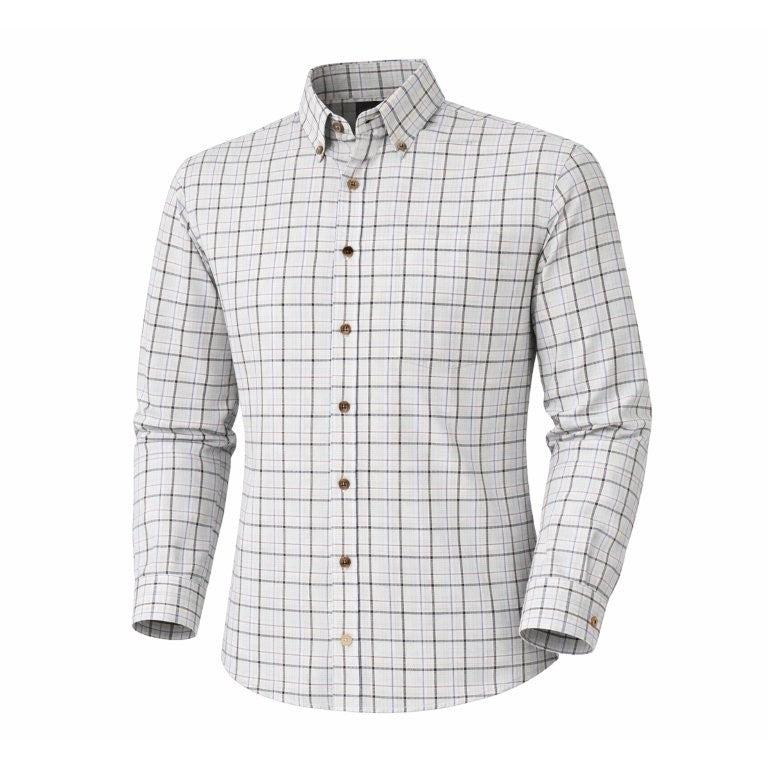 FX Fusion Long Sleeve Button Down Single Pocket 100% Wrinkle Free Cotton Multi Fineline Plaid-Sierra Multi FW12069