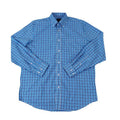 FX Fusion Long Sleeve Button Down Single Pocket 100% Wrinkle Free Cotton Repeat Multi Gingham Teal Turquoise FW1832