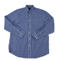 FX Fusion Long Sleeve Button Down Single Pocket 100% Wrinkle Free Cotton Repeat Multi Gingham Royal/NavyFW1836