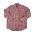 FX Fusion Long Sleeve Button Down Single Pocket 100% Wrinkle Free Cotton Poplin Tram Weave Orange/Blue FW1838