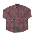 FX Fusion Long Sleeve Button Down Single Pocket 100% Wrinkle Free Cotton Poplin Tram Weave Black/Red FW1840