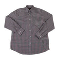 FX Fusion Long Sleeve Button Down Single Pocket 100% Wrinkle Free Cotton Poplin Tram Weave Burgundy/Black FW1841