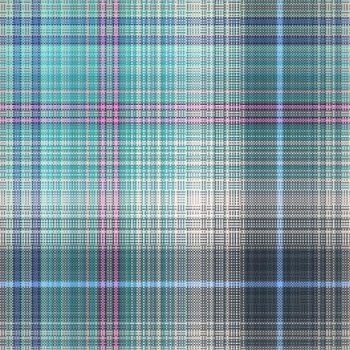 FX Fusion Long Sleeve Stretch Single Pocket Repeat Plaid Aqua/Multi FW1851