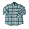FX Fusion Long Sleeve Stretch Single Pocket Repeat Plaid Aqua/Multi FW1851
