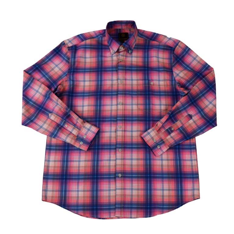 FX Fusion Long Sleeve Stretch Single Pocket Repeat Plaid Coral/Multi FW1851