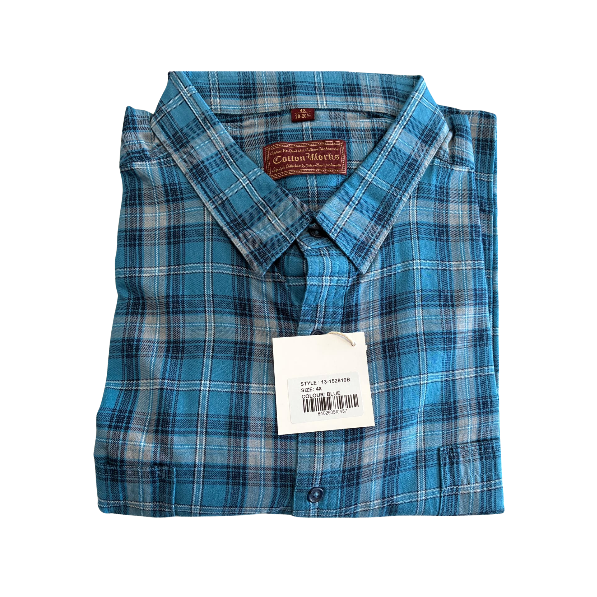 Cotton Works - S/S Sports Shirt - Plaid