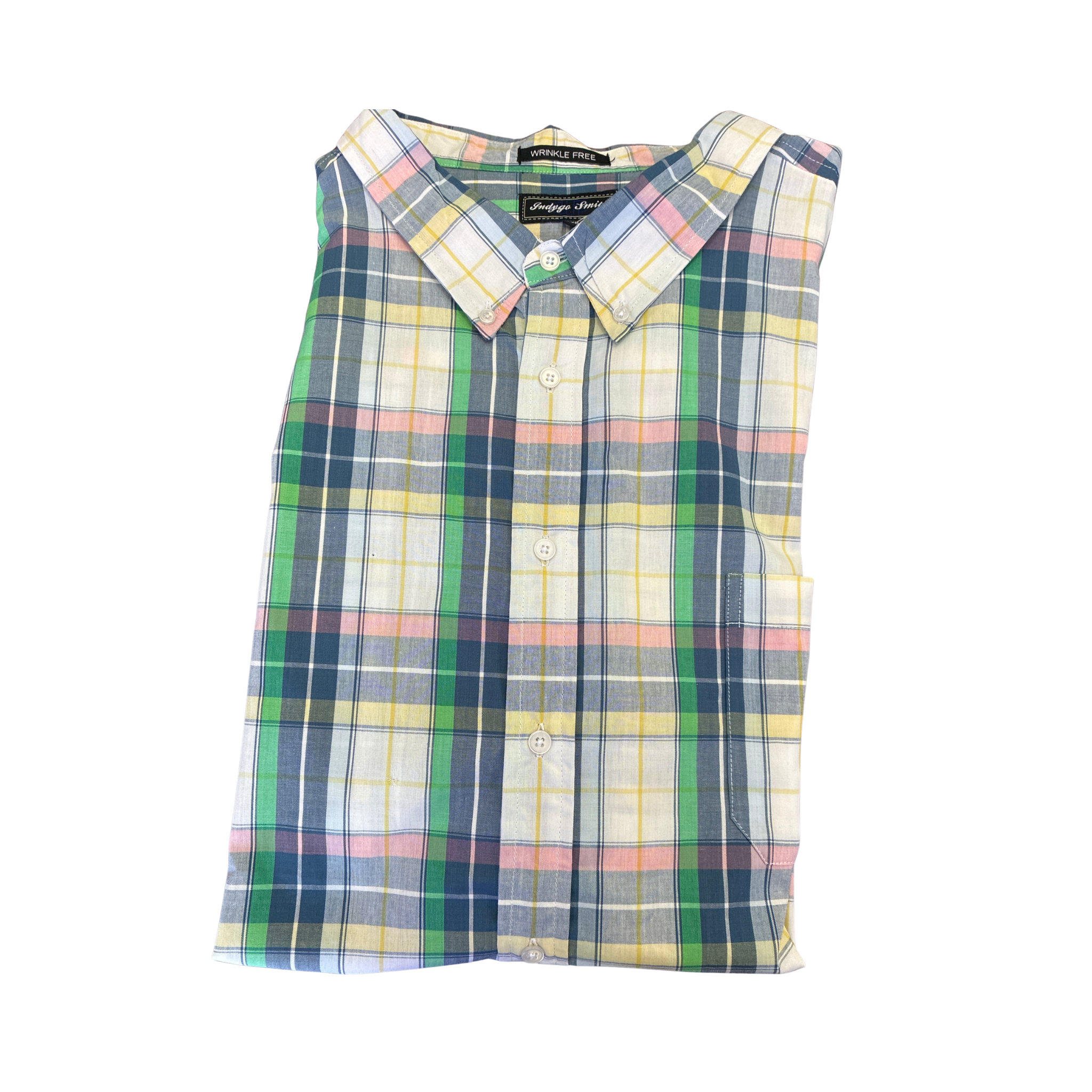 Indygo Smith Wrinkle-Free Plaid Shirt – Tropical Collection