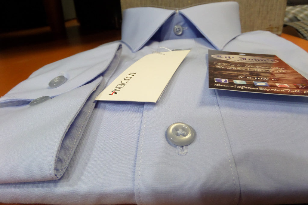 Modena-Dress Shirt-Poplin-Powder Blue