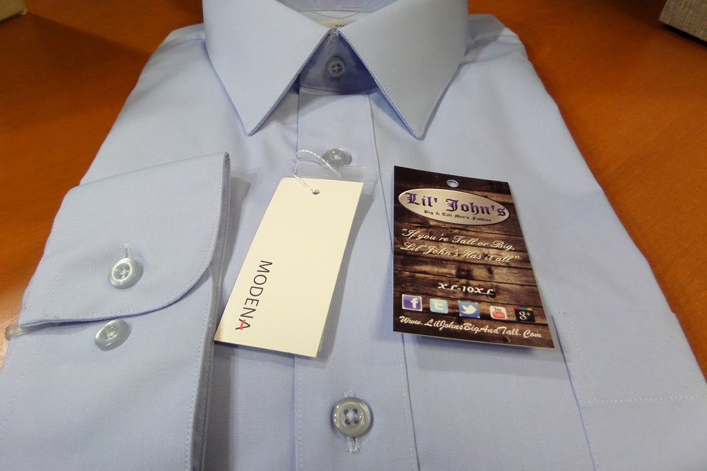 Modena-Dress Shirt-Poplin-Powder Blue