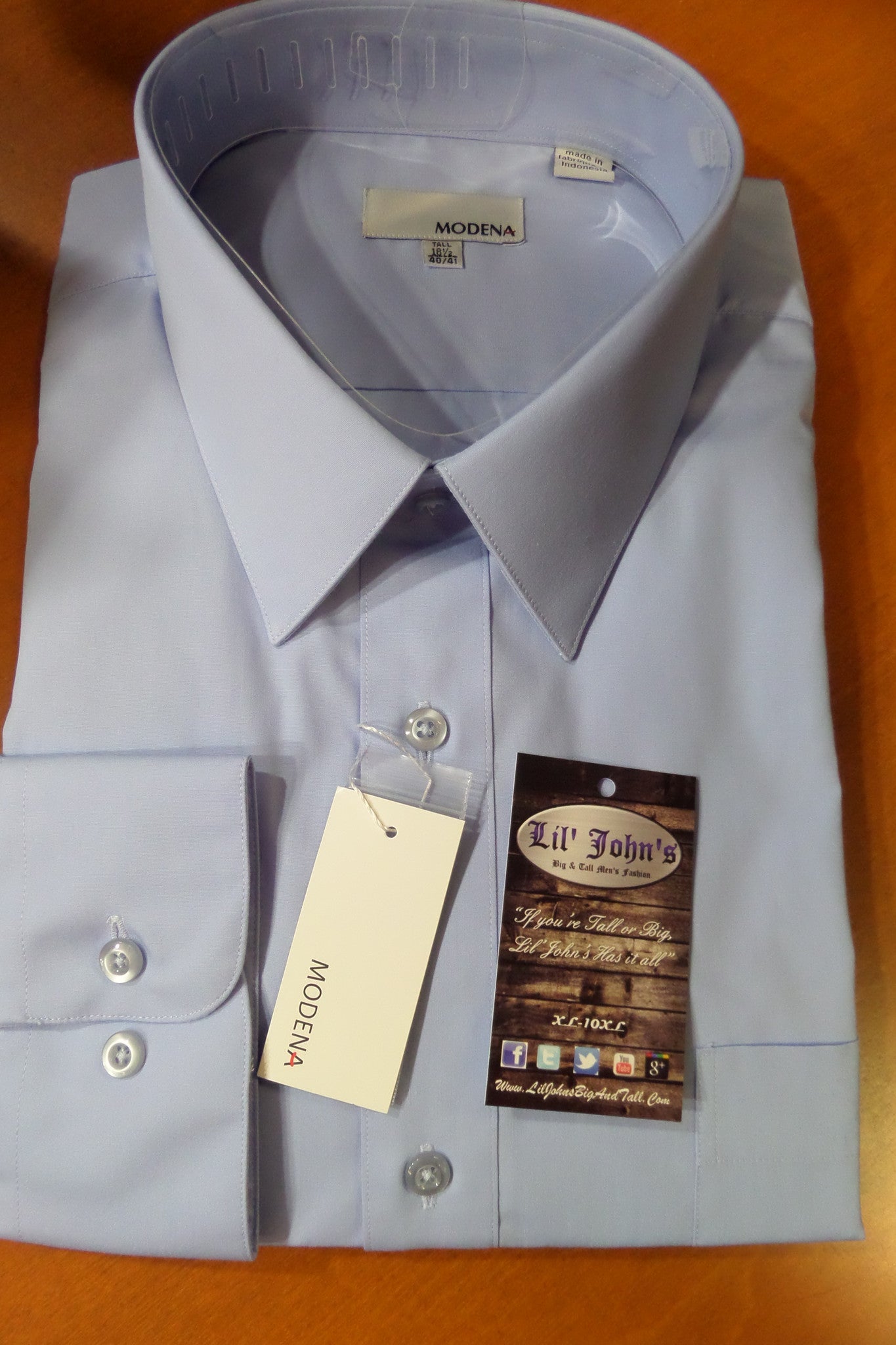 Modena-Dress Shirt-Poplin-Powder Blue
