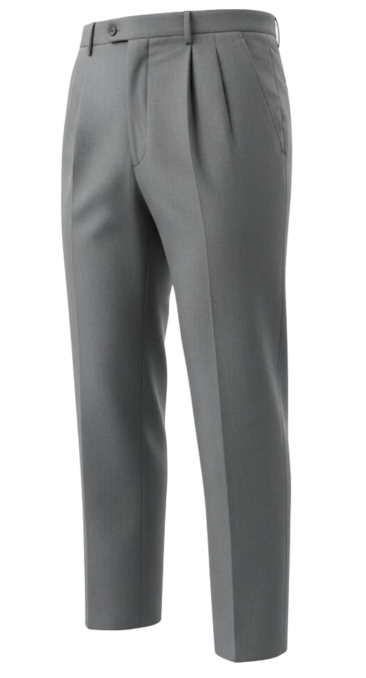 mid grey pleated front suit separate  pant