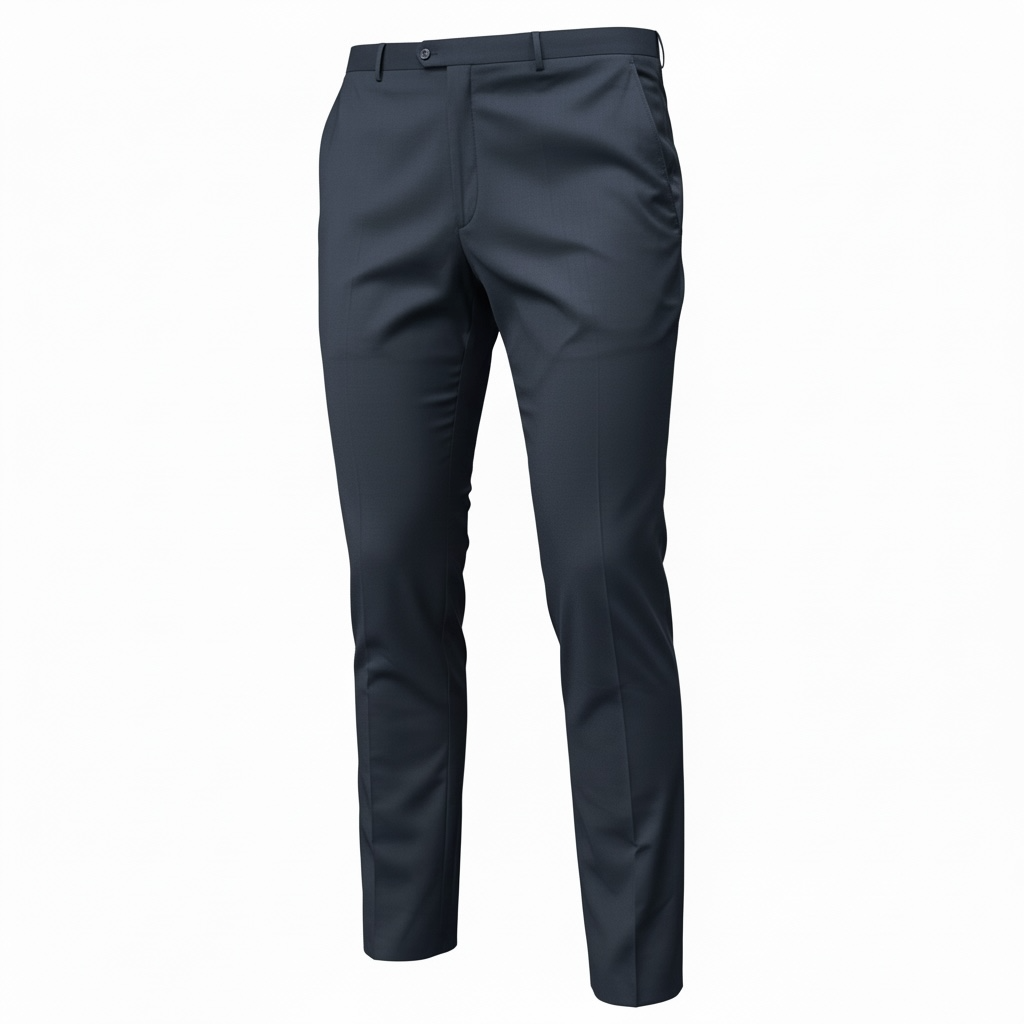 navy pants on a white background