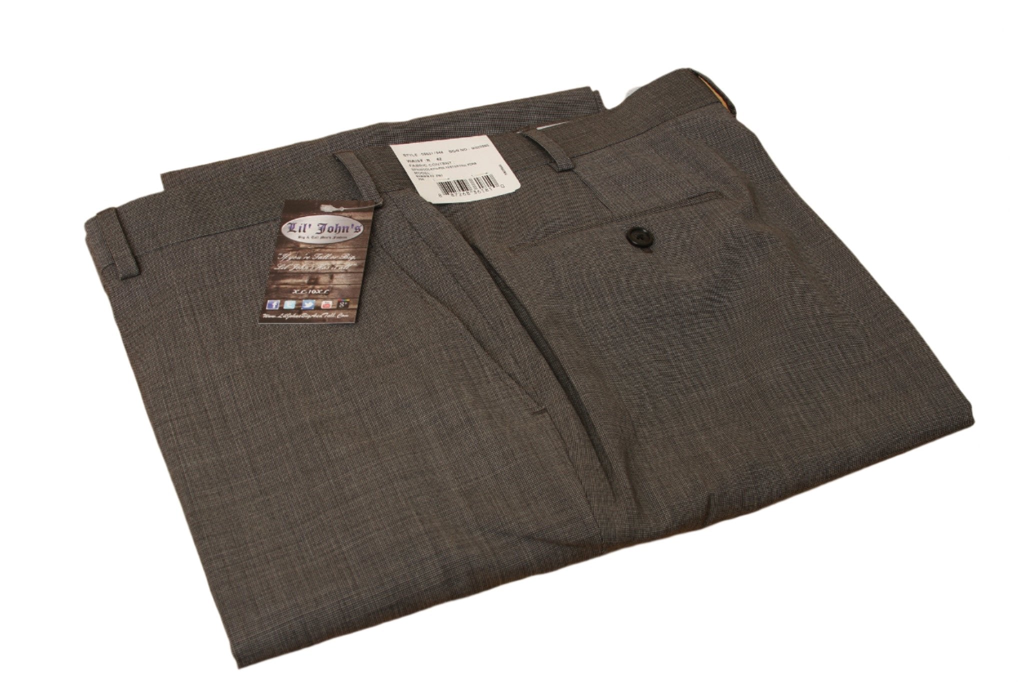 Petrocelli Wool Blend Black & White Tick Suit Separate Pants at lil johns big and tall mens clothing