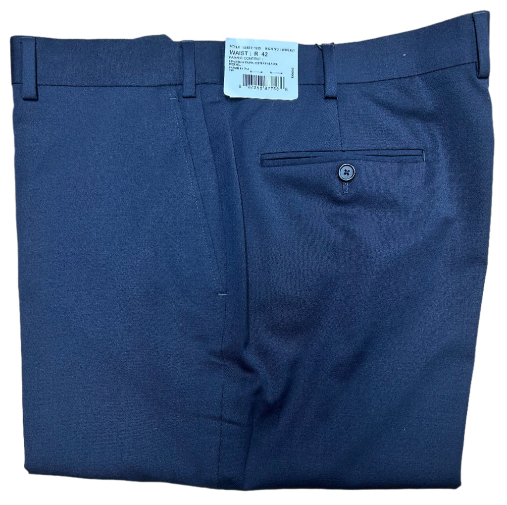 Folded navy blue suit seperate pants 